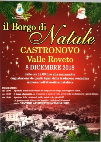 Borgo di Natale a Castronovo di San Vincenzo Valle Roveto